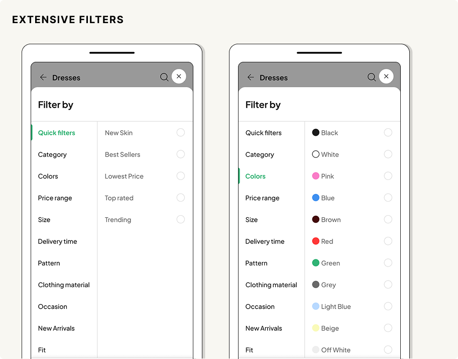 Improved filtering system with expanded options