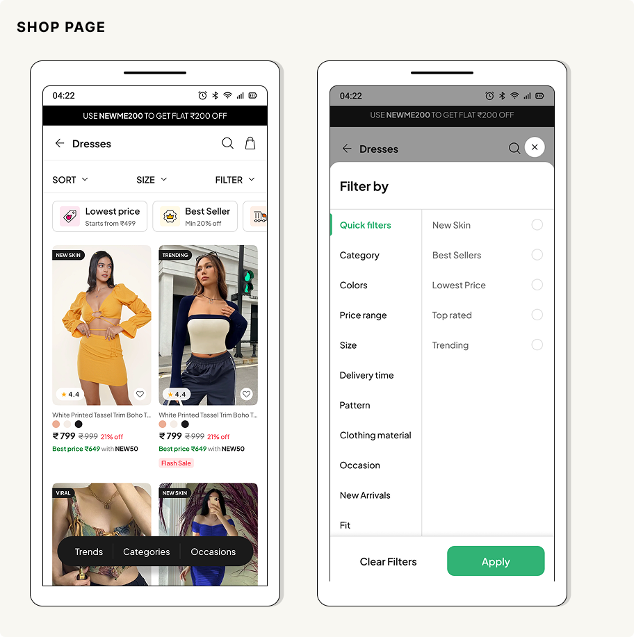 Shop Page Design - Right 